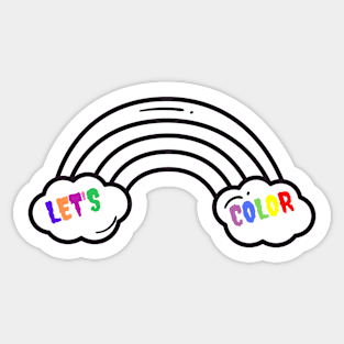 colorless rainbow Sticker